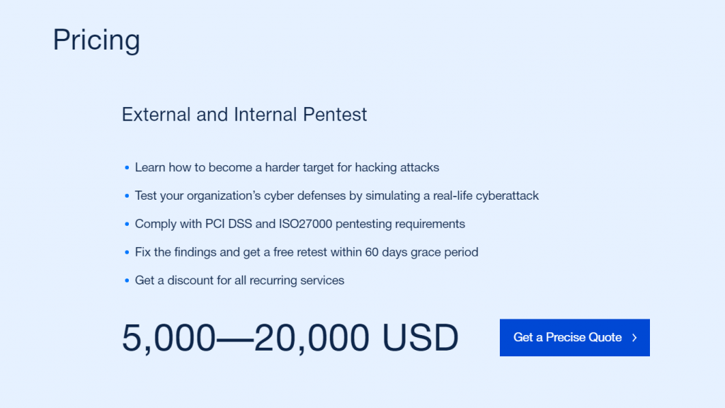 Penetration Testing Pricing