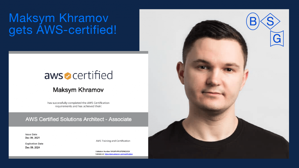 Maksym Khramov AWS certification